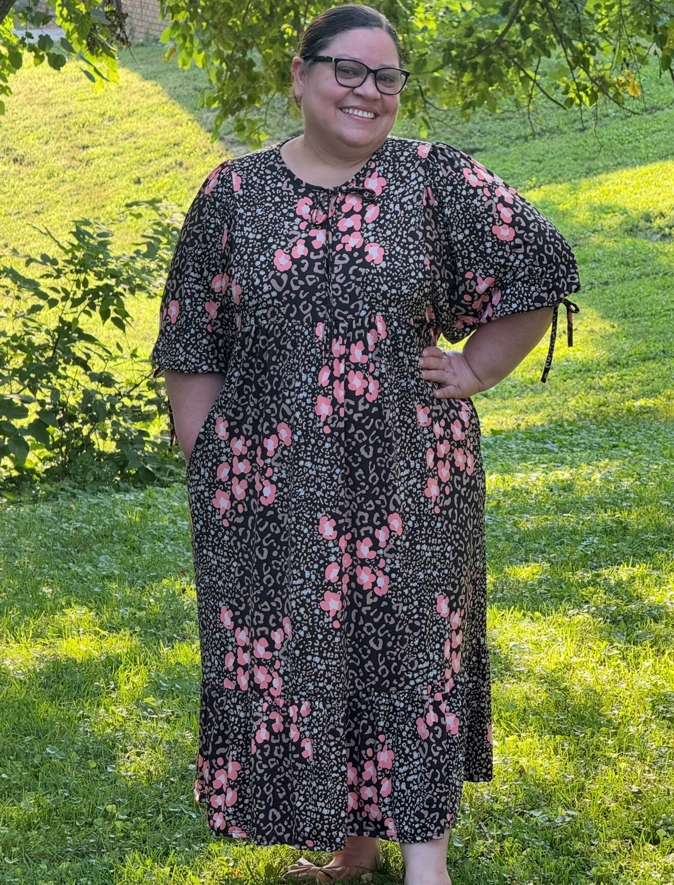 Coral Safari Dress - S - 3X