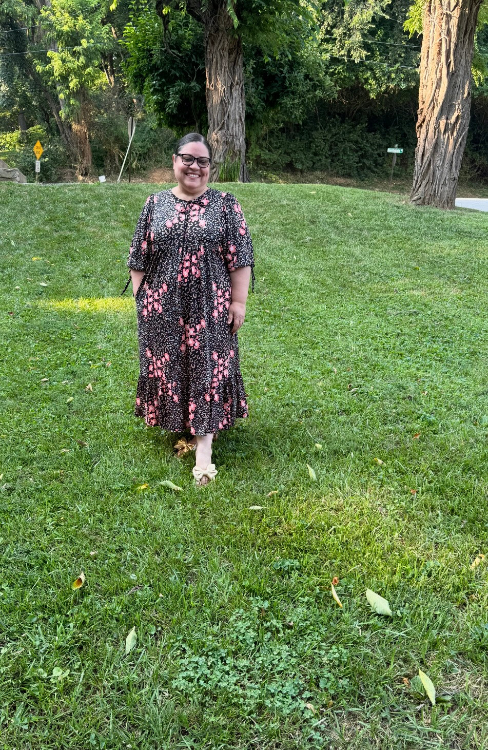 Coral Safari Dress - S - 3X