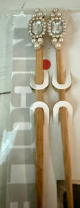 Crowned Elegance Hair Stick Collection - Seven Color Options