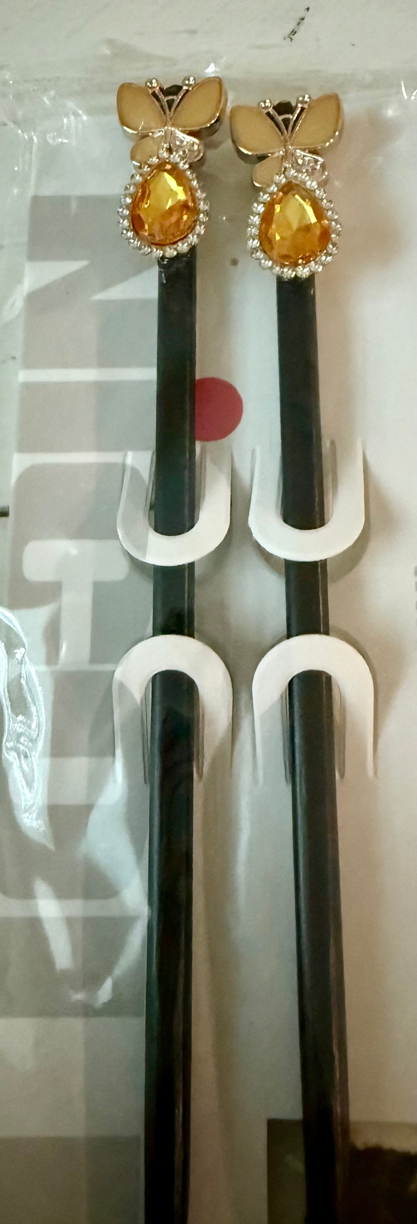 Crowned Elegance Hair Stick Collection - Seven Color Options