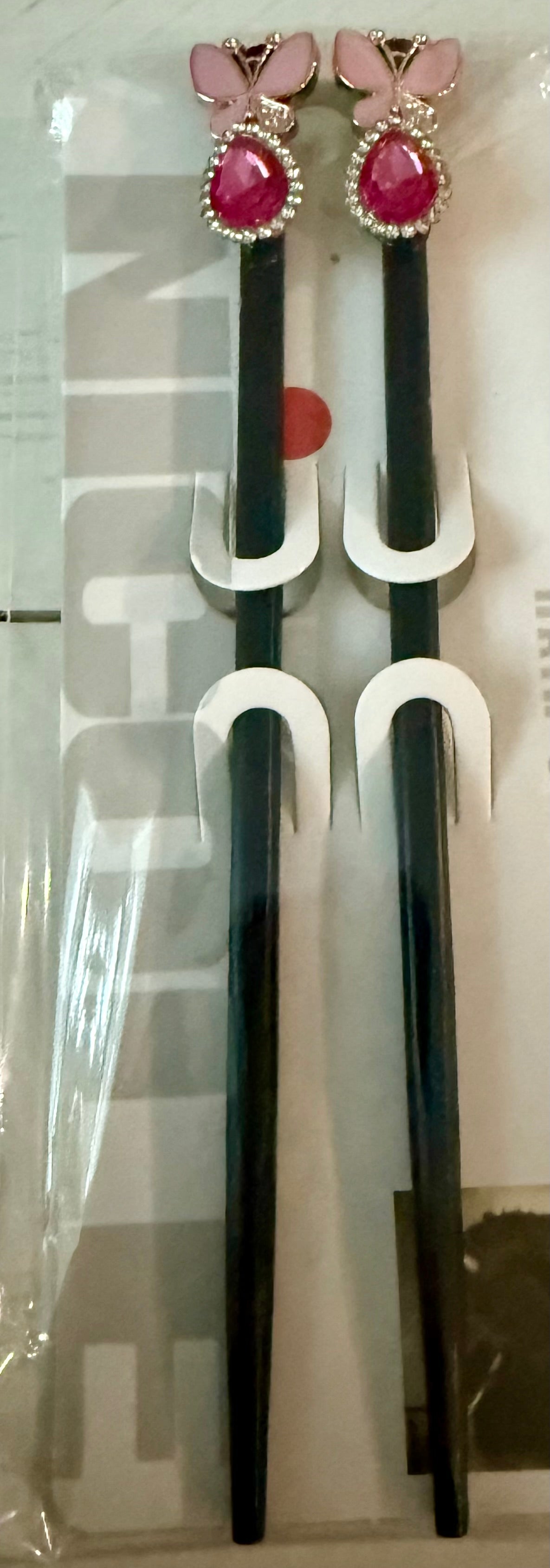 Crowned Elegance Hair Stick Collection - Seven Color Options
