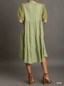 Sage Serenity Midi Dress