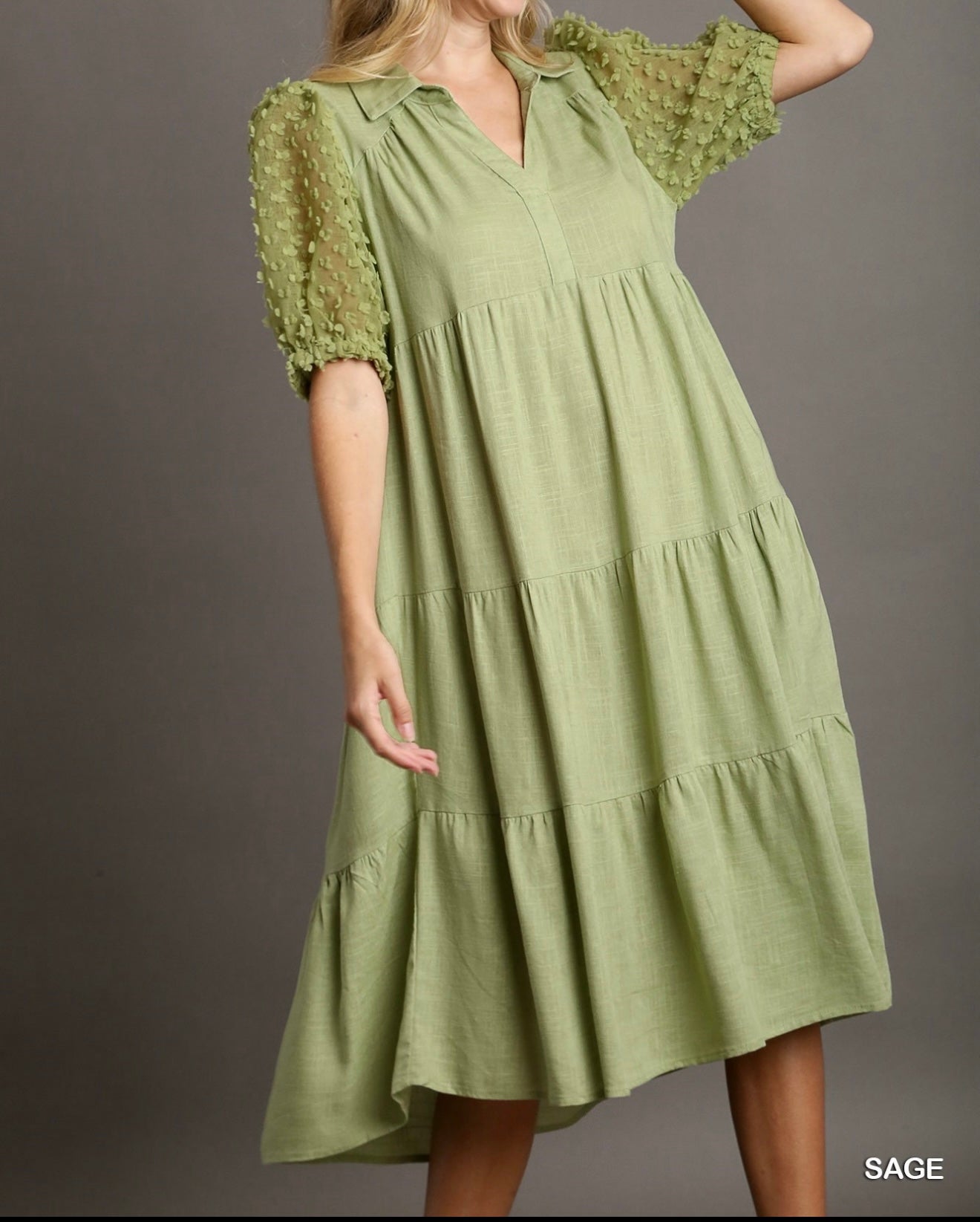 Sage Serenity Midi Dress