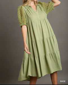 Sage Serenity Midi Dress