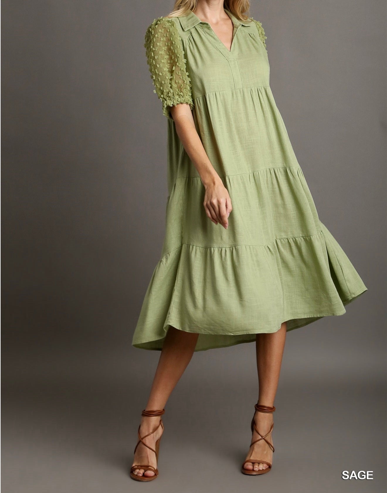 Sage Serenity Midi Dress