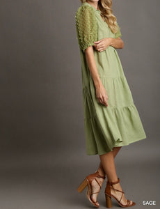 Sage Serenity Midi Dress