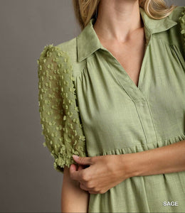 Sage Serenity Midi Dress