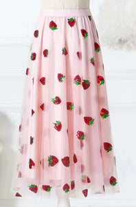 Berry Bliss Mesh Skirt – Pink or Black