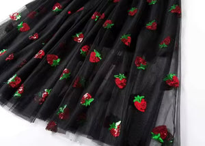 Berry Bliss Mesh Skirt – Pink or Black