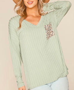Sage & Spots Knit Top - Curvy