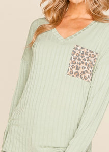 Sage & Spots Knit Top - Curvy