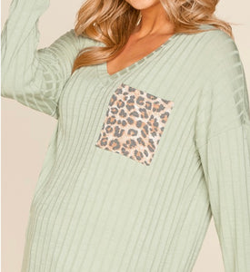 Sage & Spots Knit Top - Curvy