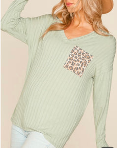 Sage & Spots Knit Top - Curvy