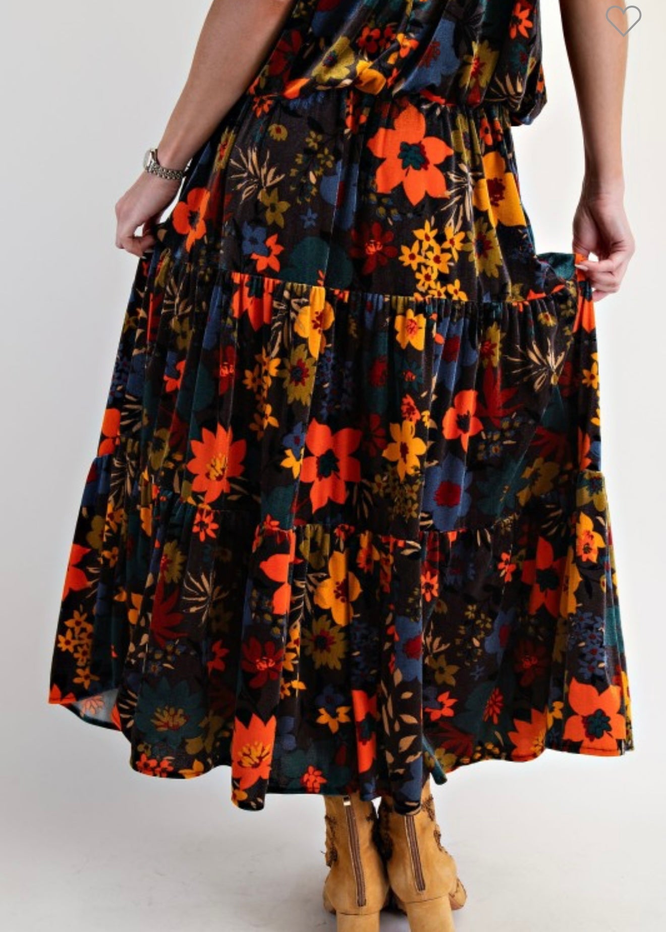 Autumn Velvet Petals Set - Includes Top & Skirt