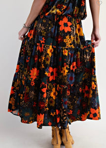Autumn Velvet Petals Set - Includes Top & Skirt
