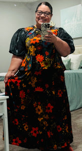 Autumn Velvet Petals Set - Includes Top & Skirt