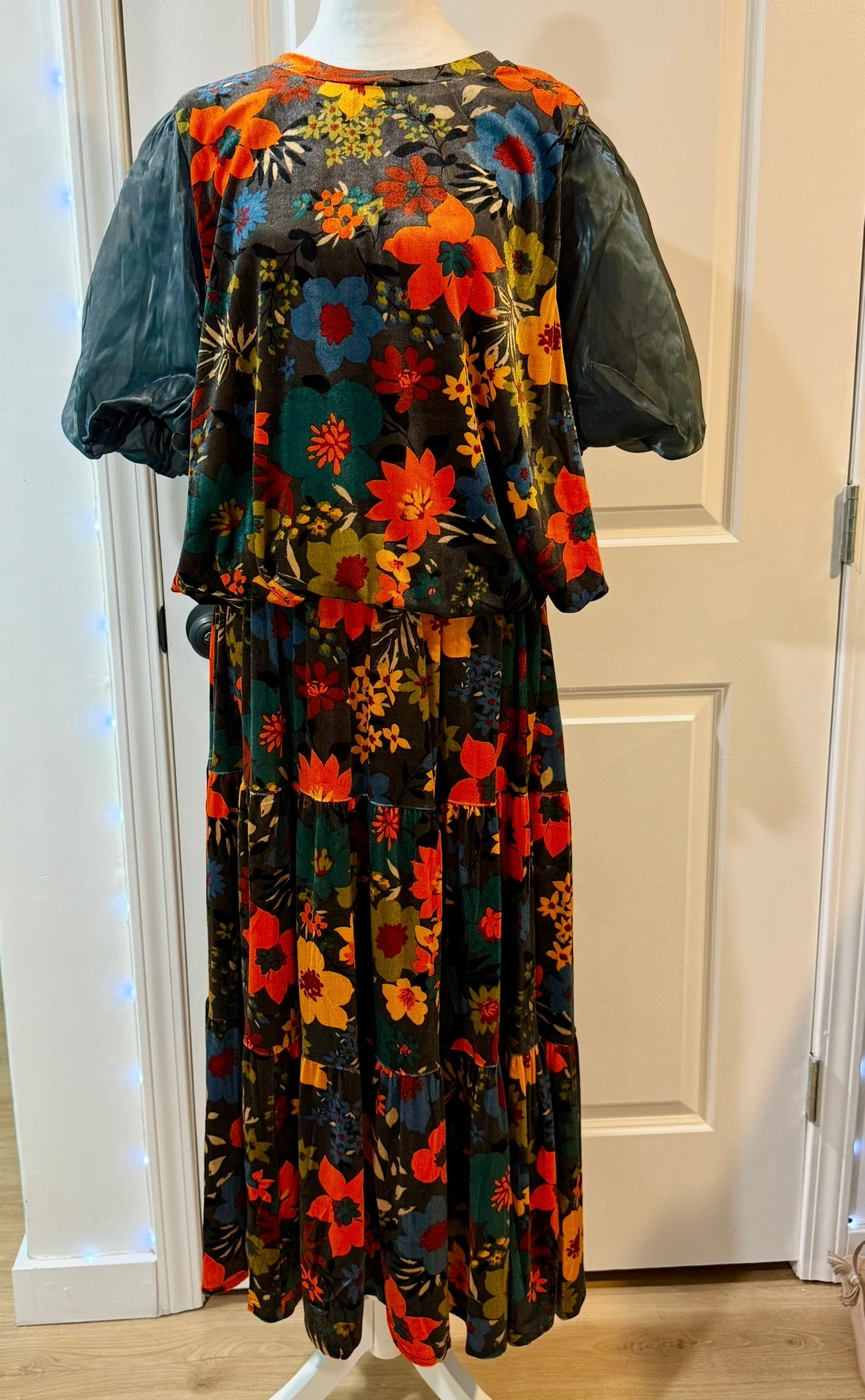 Autumn Velvet Petals Set - Includes Top & Skirt