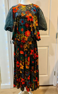 Autumn Velvet Petals Set - Includes Top & Skirt
