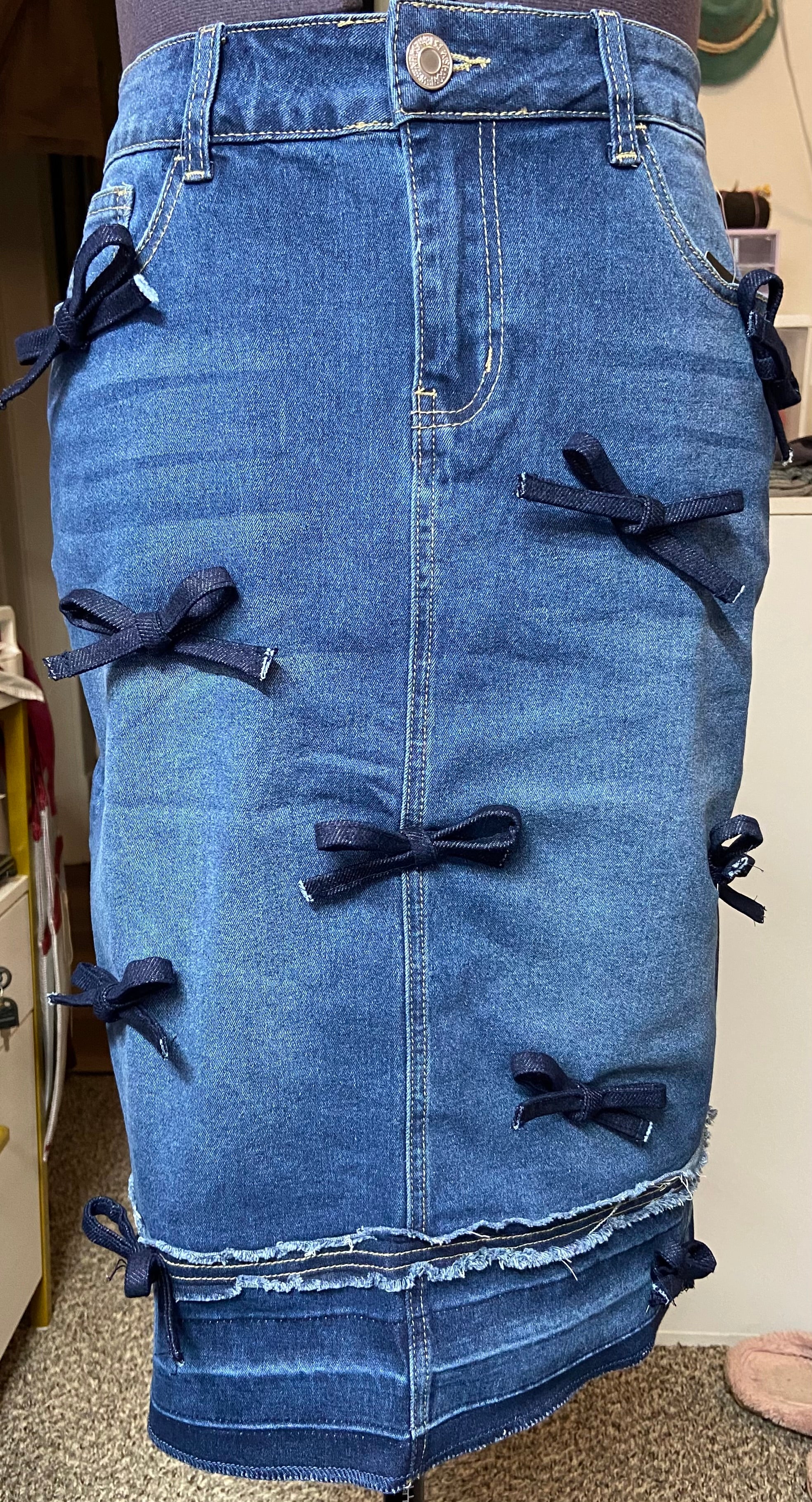 Covered In Bows Denim Skirt* S - 3X - ETA 2/22