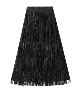 Black - Fringe Elegance Skirt ☆ Preorder ☆ 2/3 Weeks