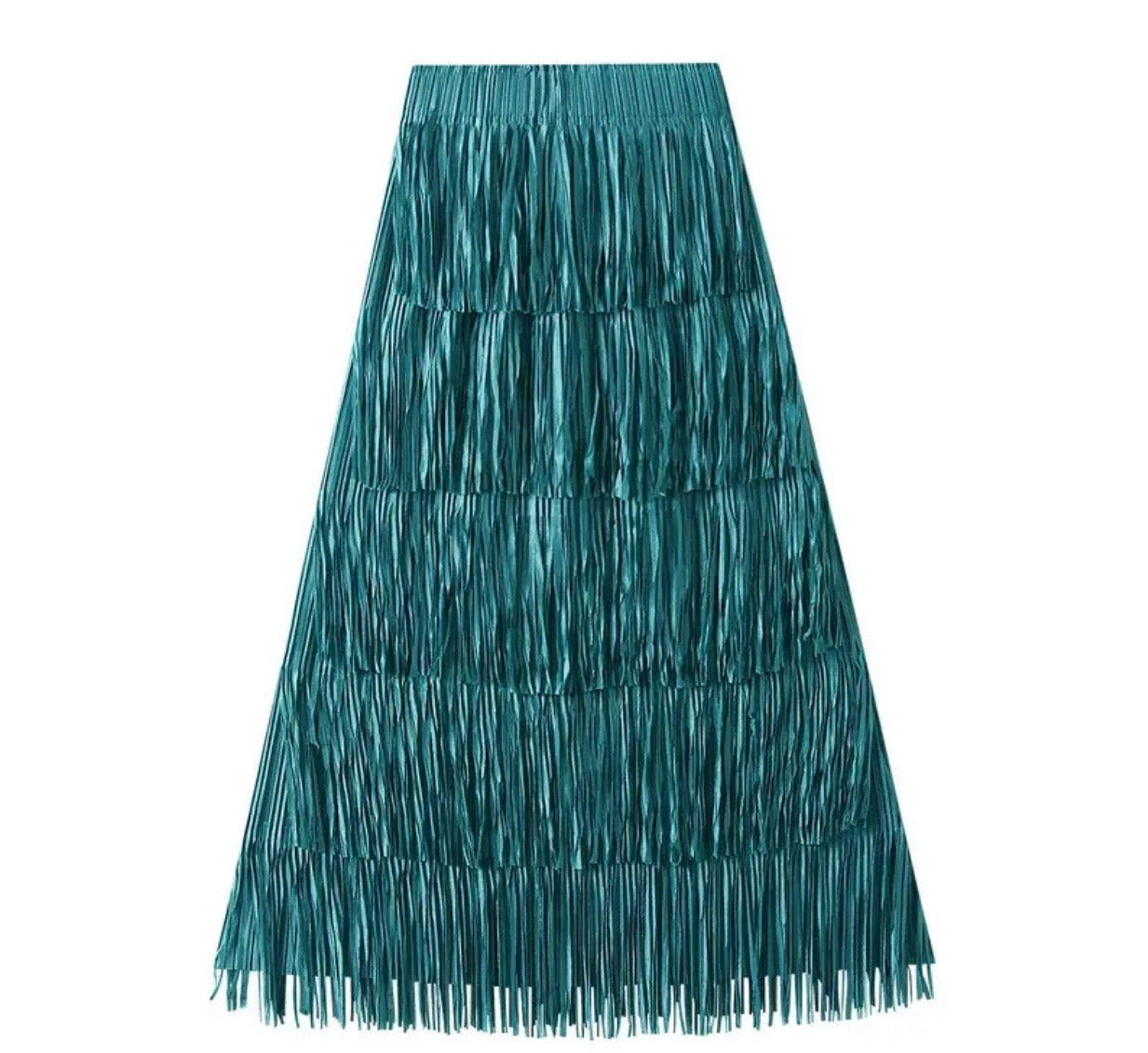 Teal Blue - Fringe Elegance Skirt ☆ Preorder ☆ 2/3 Weeks