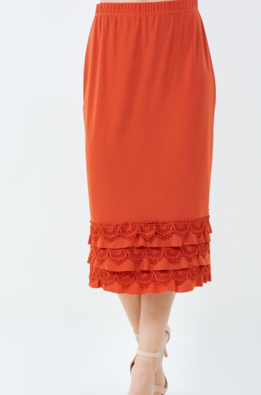 It's Fall Y'all Slip Extenders - With Ruffled Bottom - Orange Color