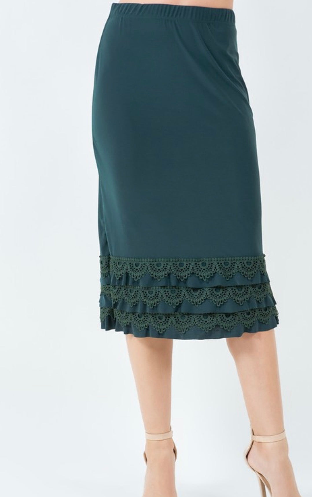 It's Fall Y'all Slip Extenders - With Ruffled Bottom - Hunter Green Color