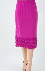 It's Fall Y'all Slip Extenders - With Ruffled Bottom - Magenta Color