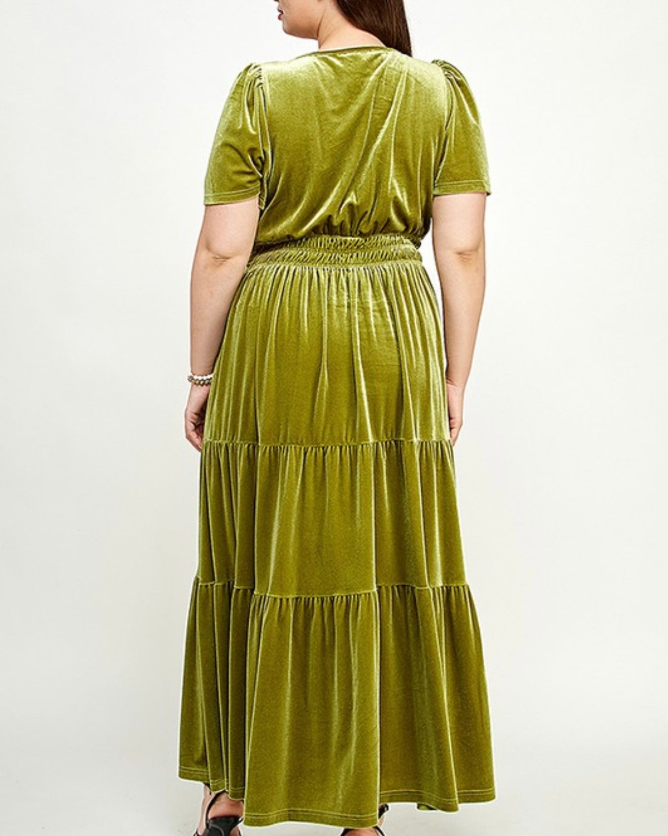 Enchanted Moss Velvet Dress• Small - 3X