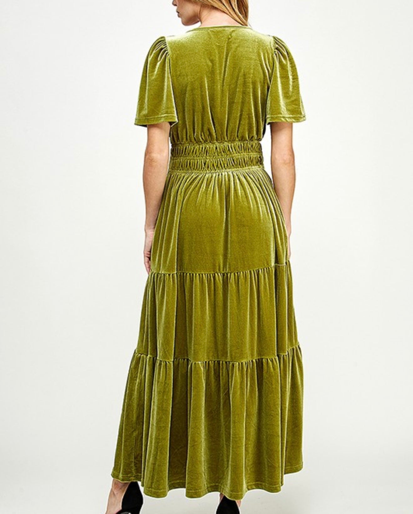 Enchanted Moss Velvet Dress• Small - 3X