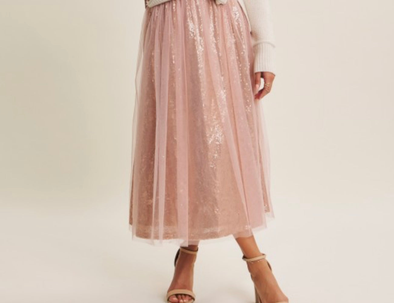 ✨ Blush Shimmer Tulle Skirt ✨