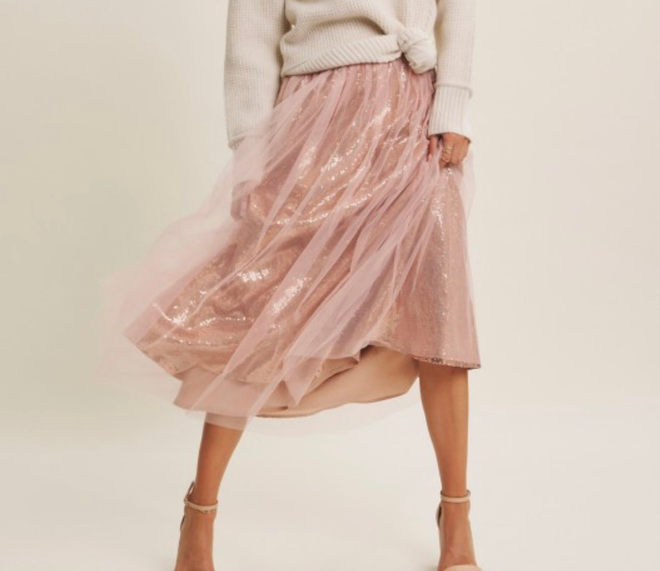 ✨ Blush Shimmer Tulle Skirt ✨