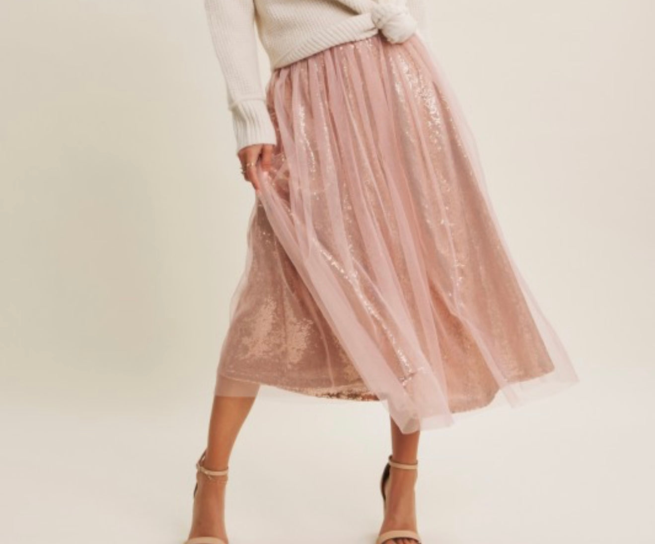 ✨ Blush Shimmer Tulle Skirt ✨