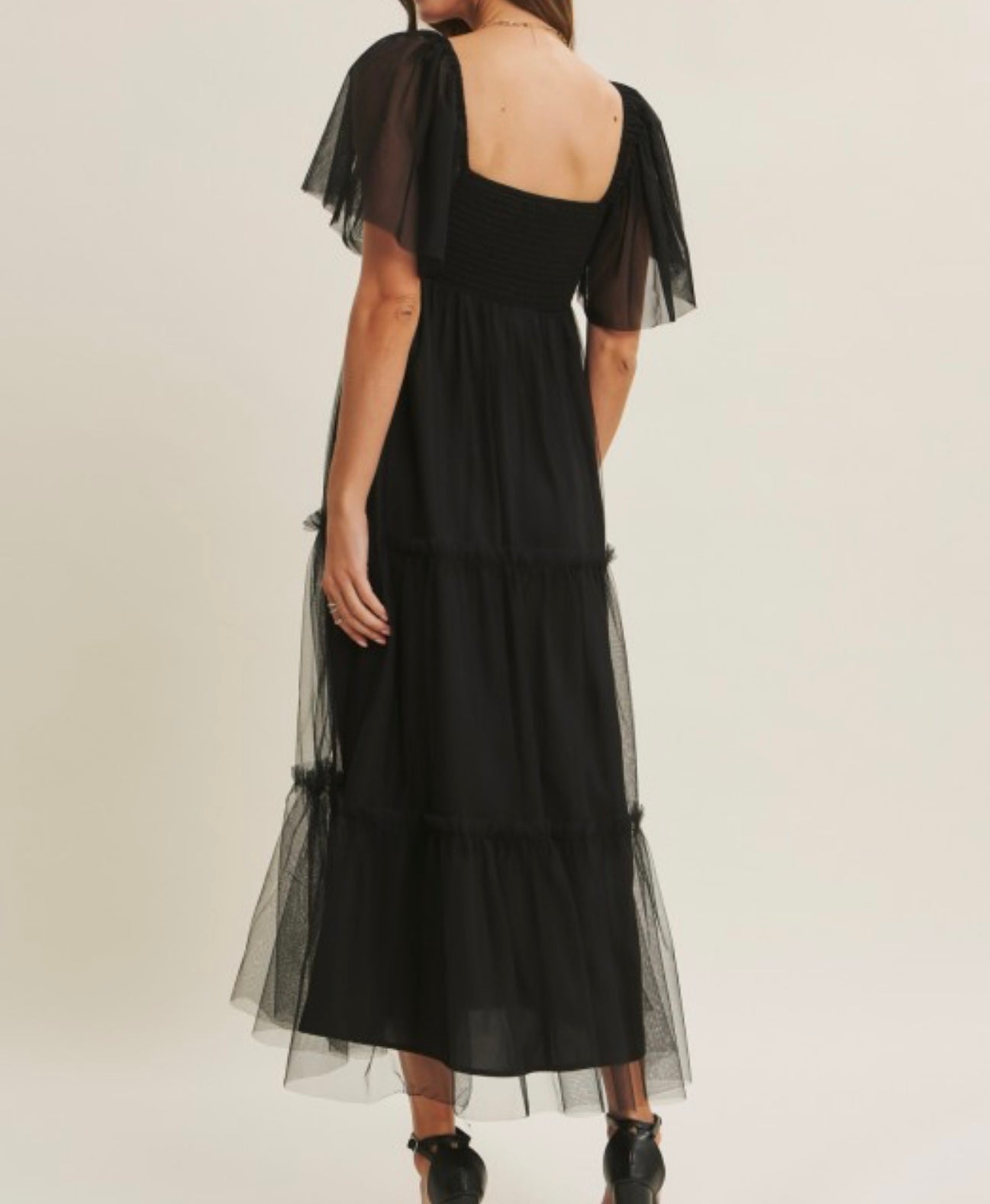 ✨ Enchanted Noir Elegance Dress With Sequined Bodice