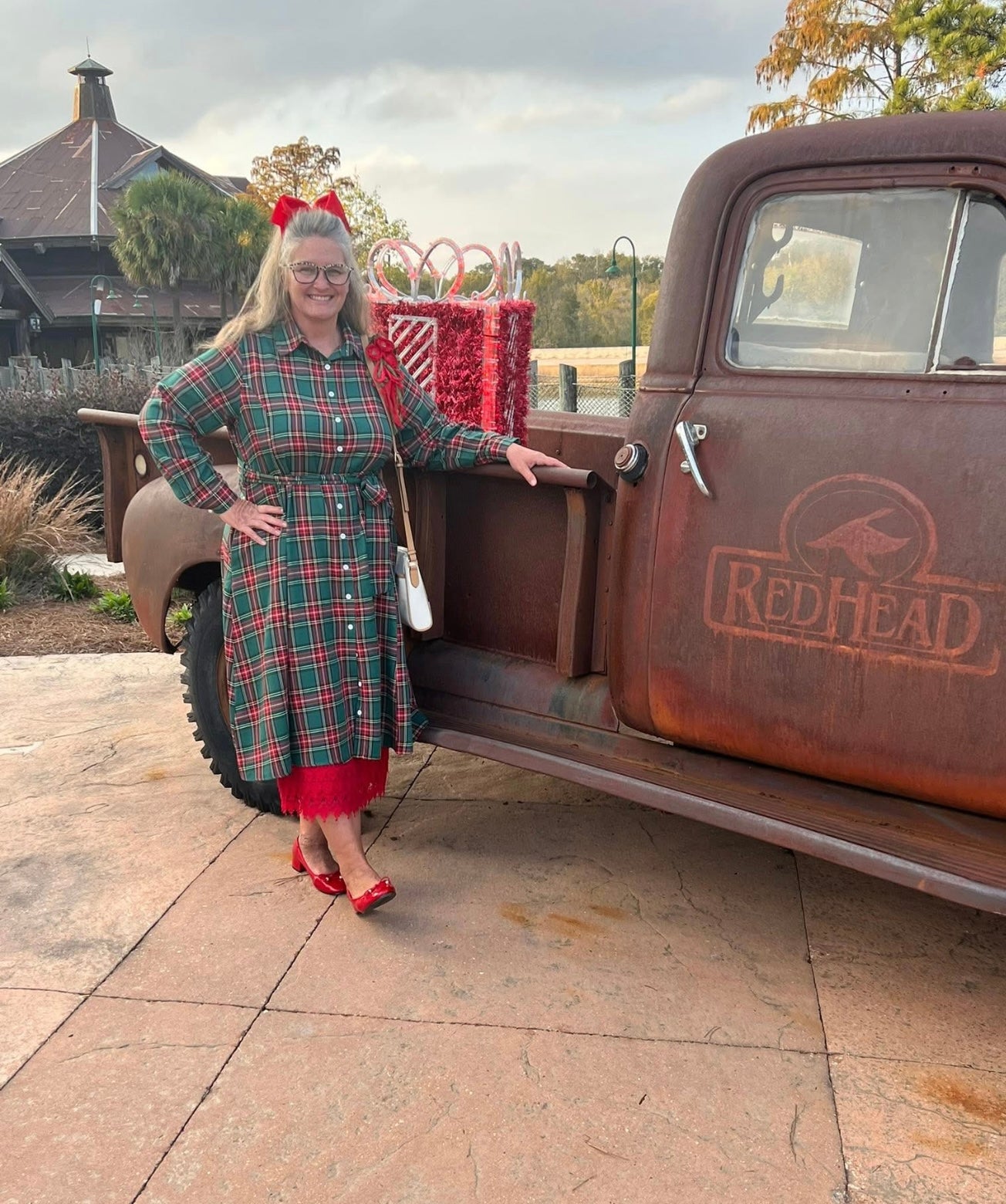 Merry Tartan Dress In Hunter Green - S - 3X