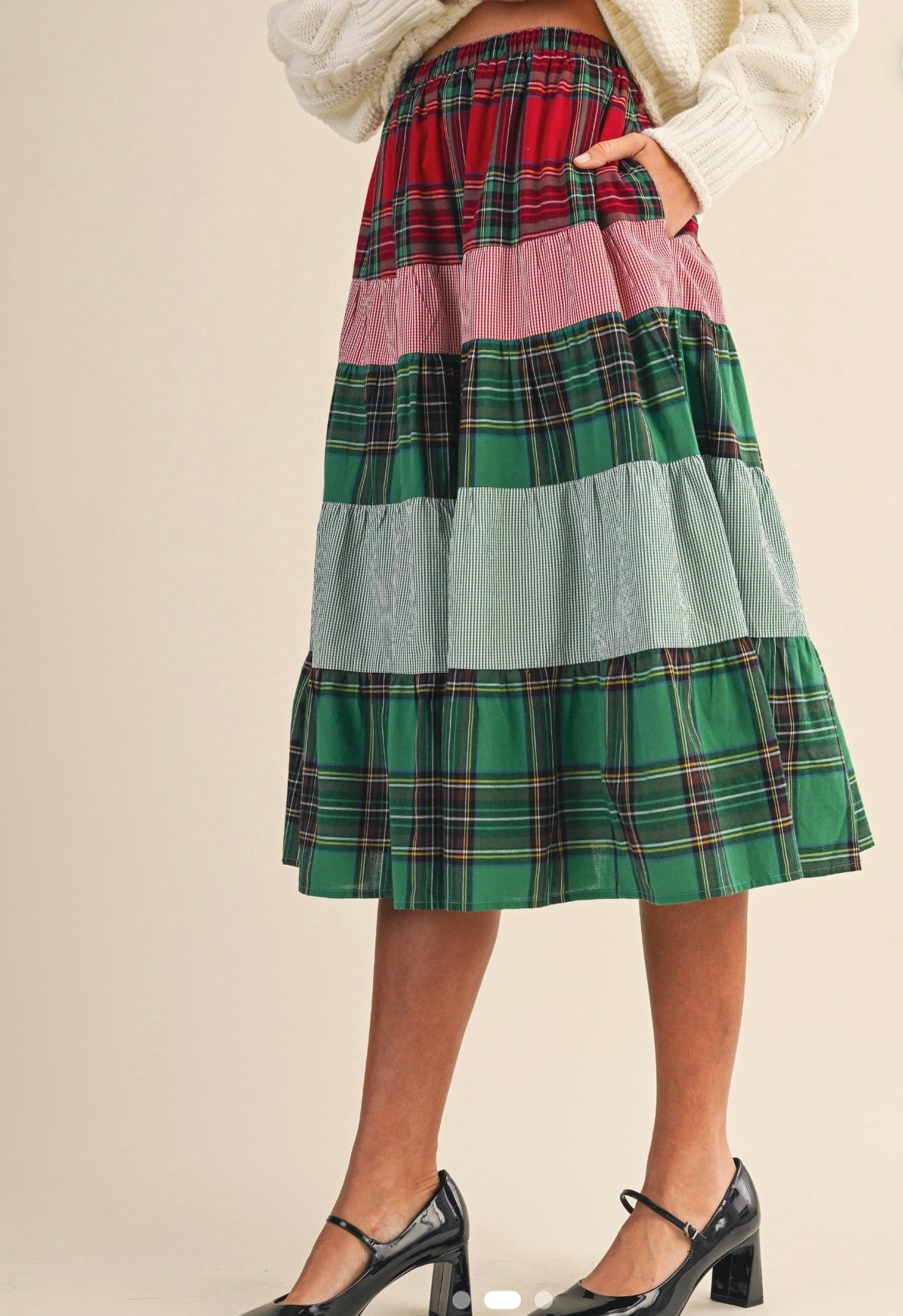 Tartan Tidings Tiered Skirt 🎄🎁