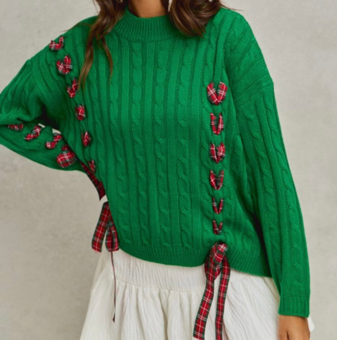 Merry Ties Cable Knit Sweater ❤️👉🏼🎁Preorder • ETA 12/12