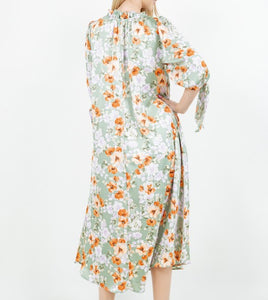 Something Satin Dress In Pink or Sage Florals * S - 3X