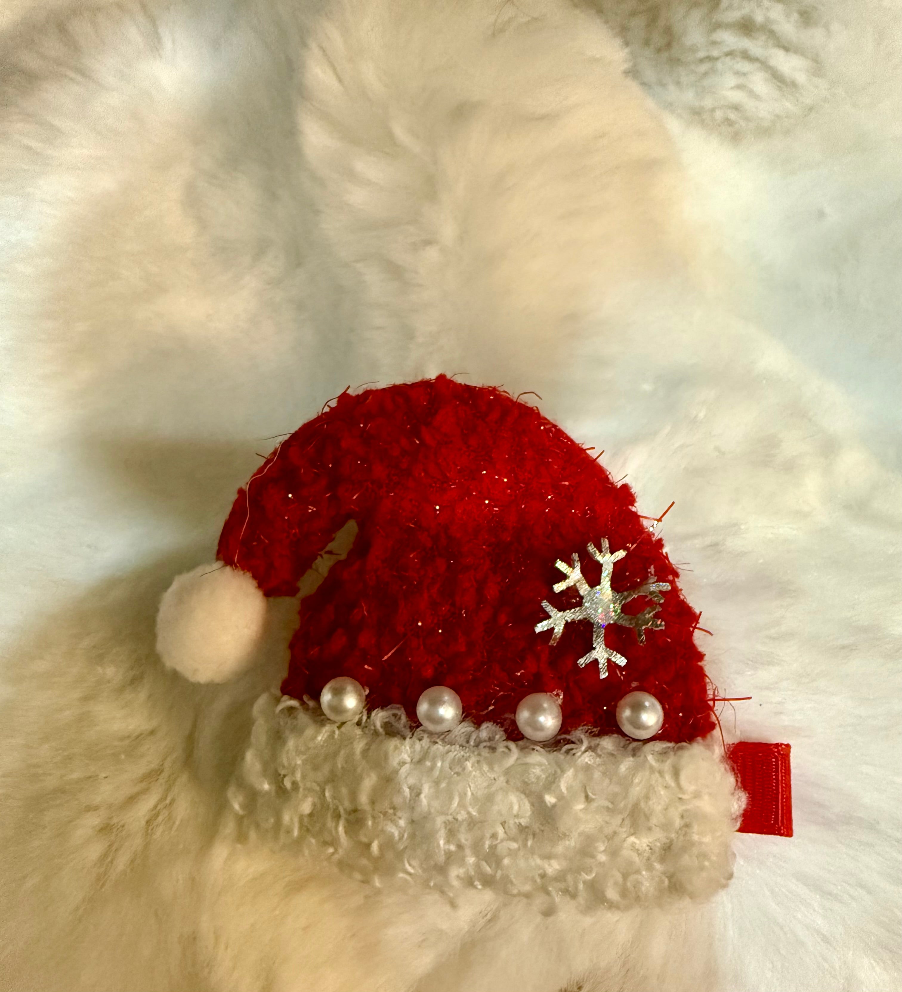 Snowflake Santa Hat Hair Clip ❄️