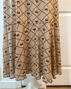 Bow Allure Dress In Beige. Sizes S - 3X