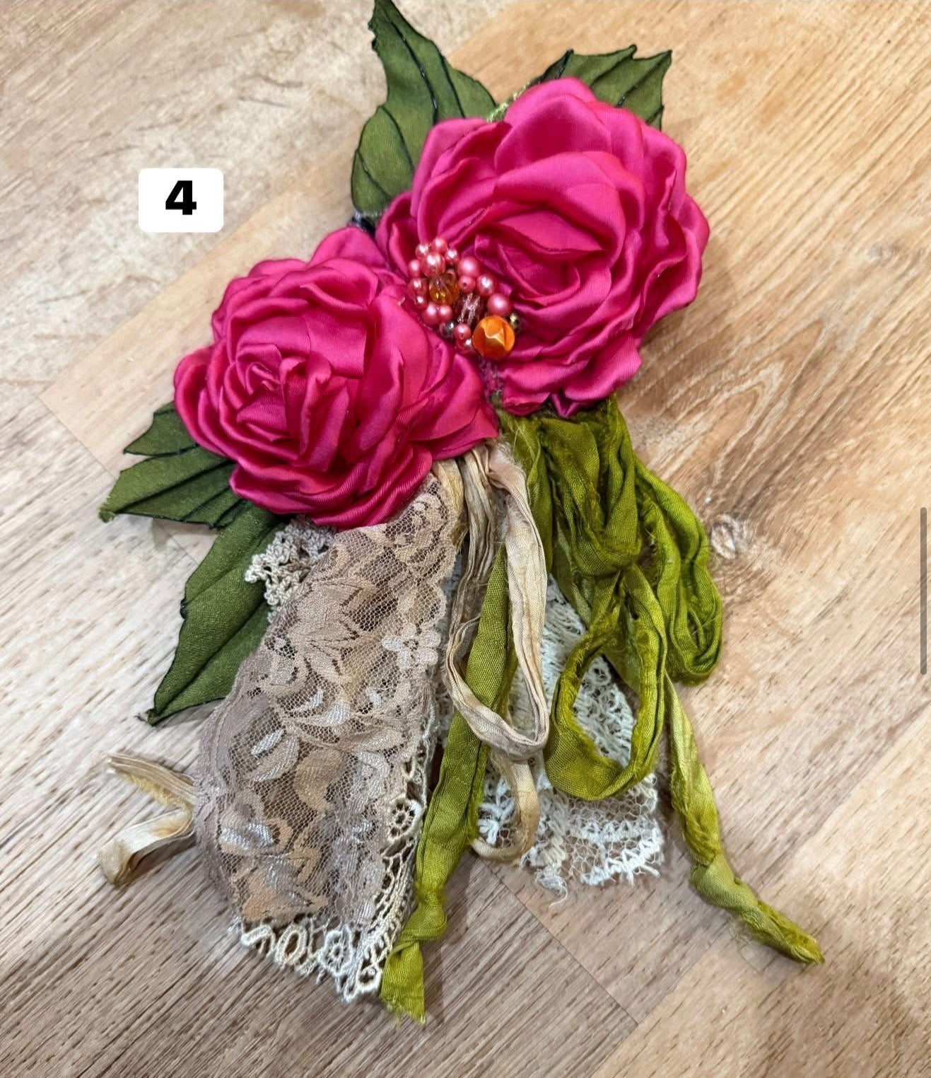 The Fuchsia Garden Lace Bloom Brooch