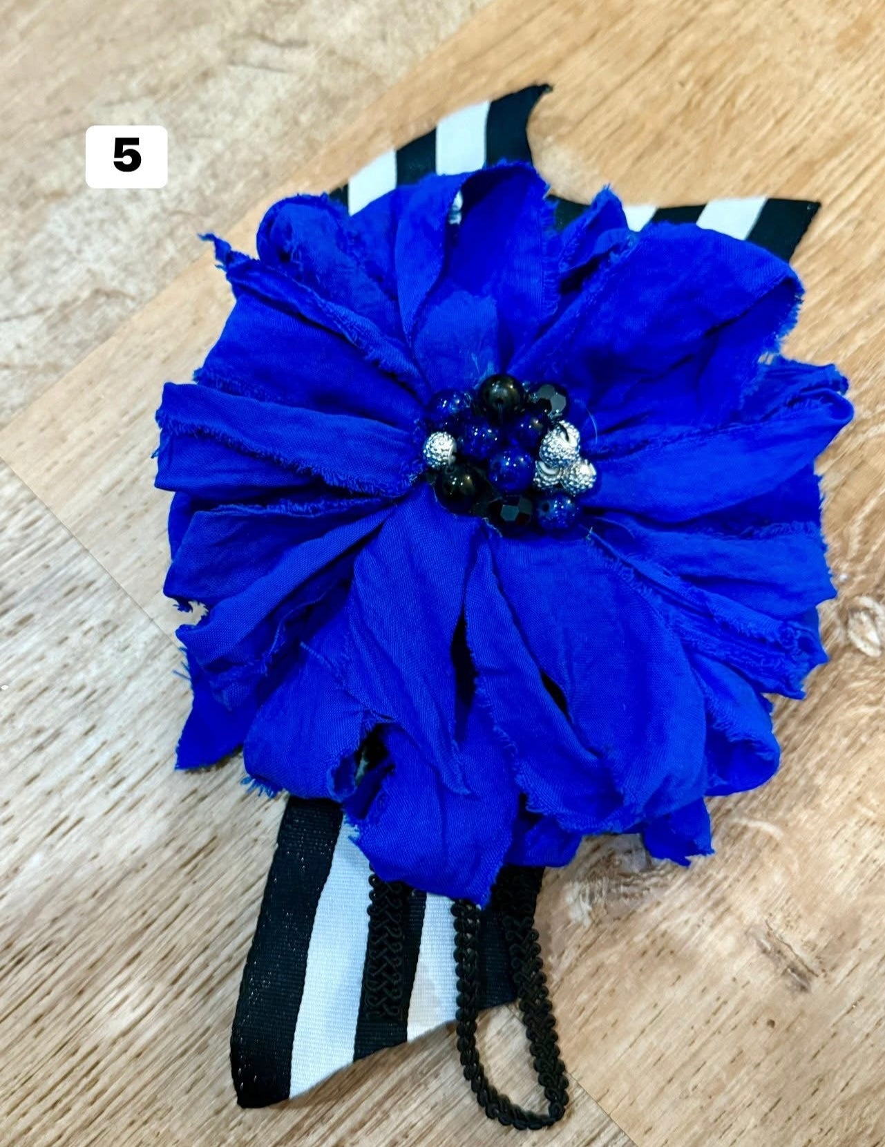 Midnight Sapphire Statement Bloom Brooch