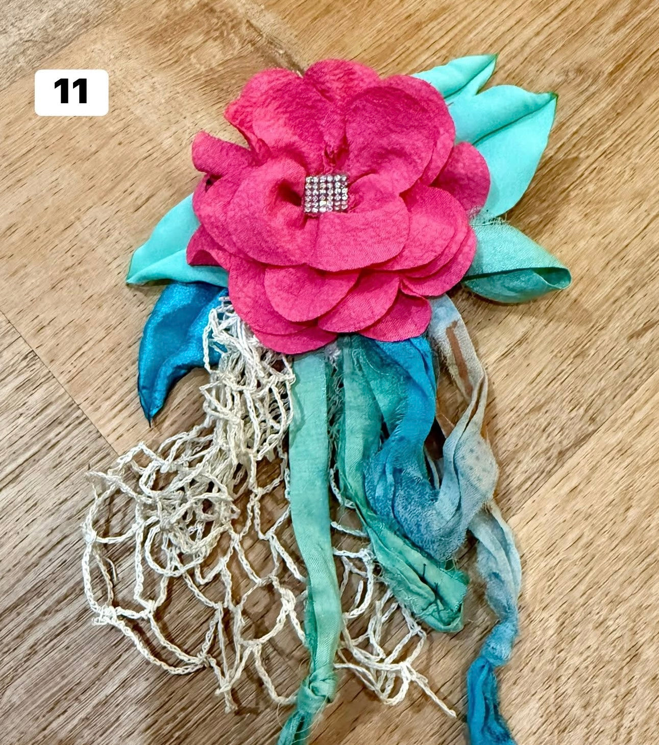 ✨ Radiant in Fuchsia With Blue Hues Brooch ✨