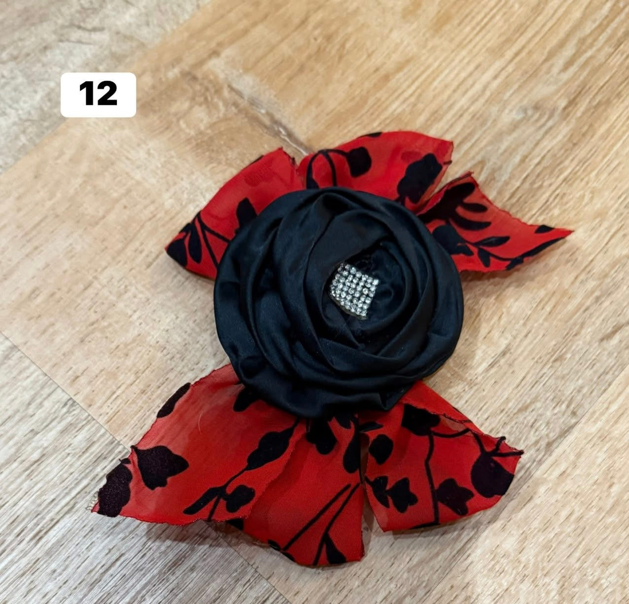 Midnight Bloom Ember Brooch