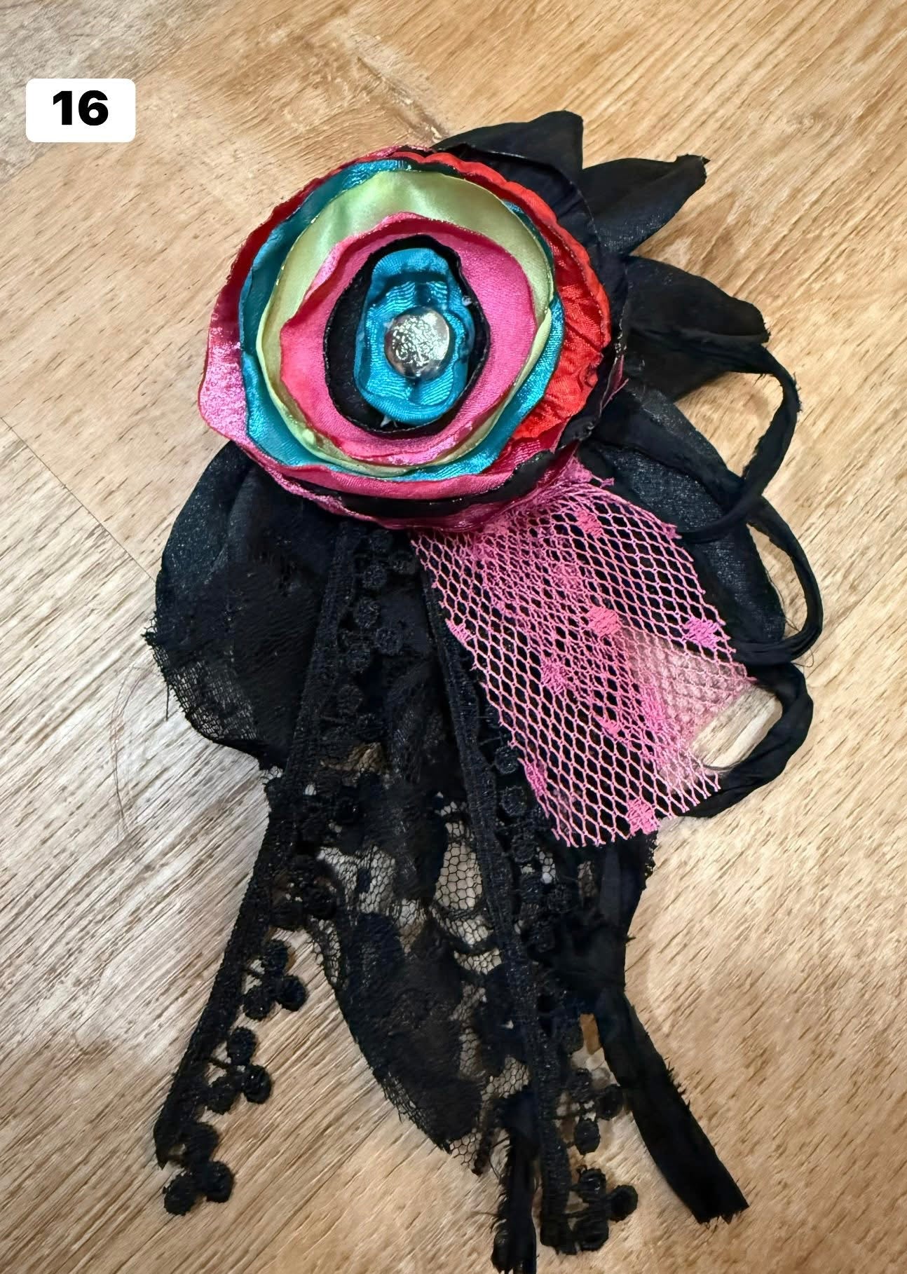 La Fleur Noir Statement Brooch