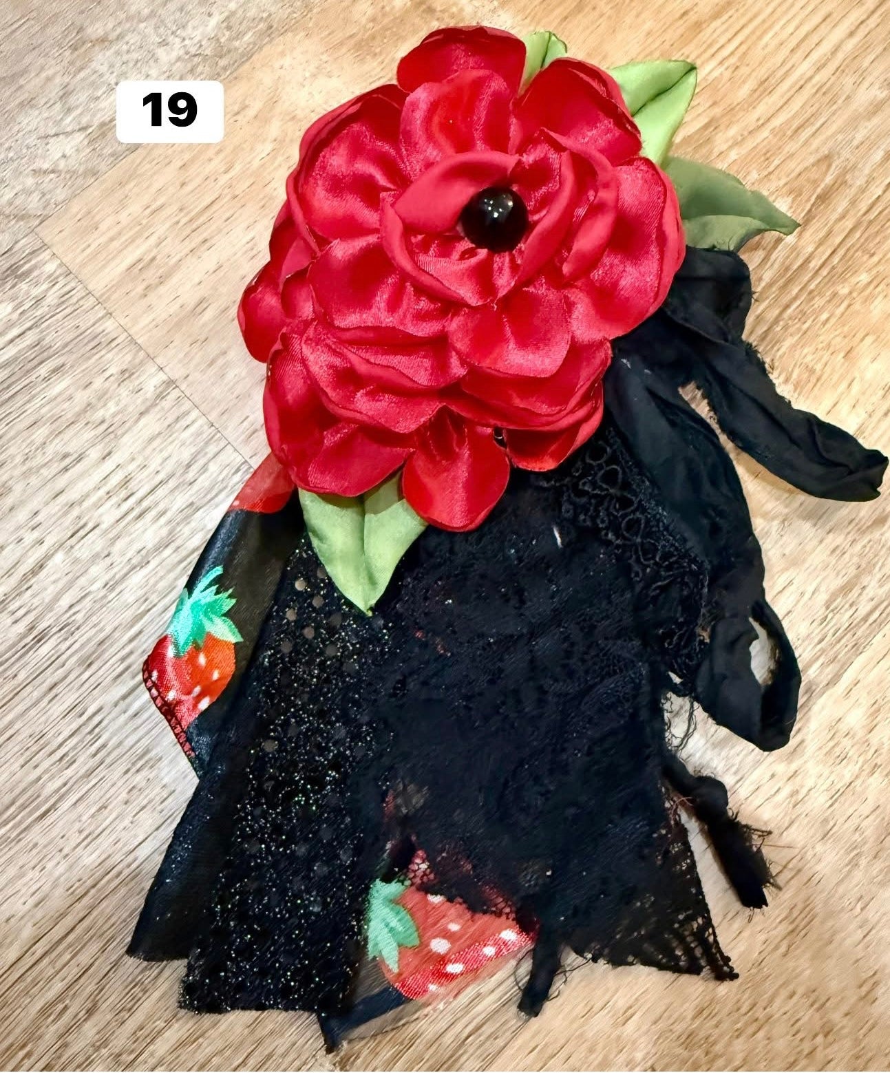 Red Bloom Strawberry Noir Brooch