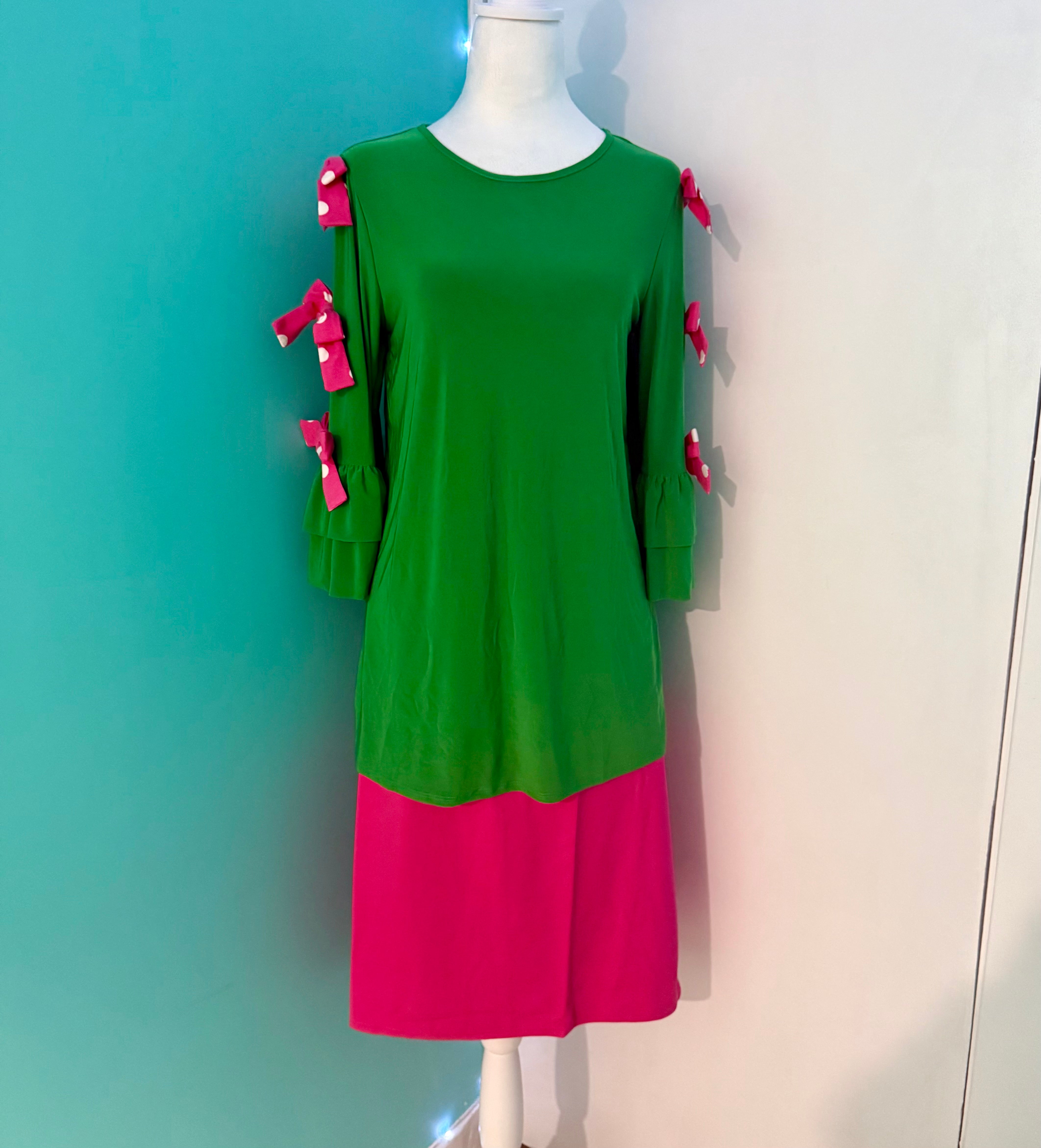 Dotty Bow Sleeve Top