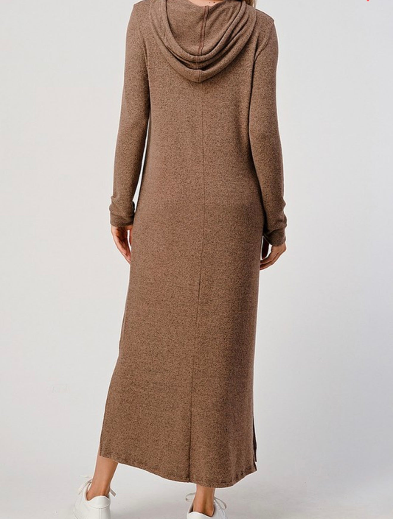 Mocha Lounge Hoodie Dress. Large