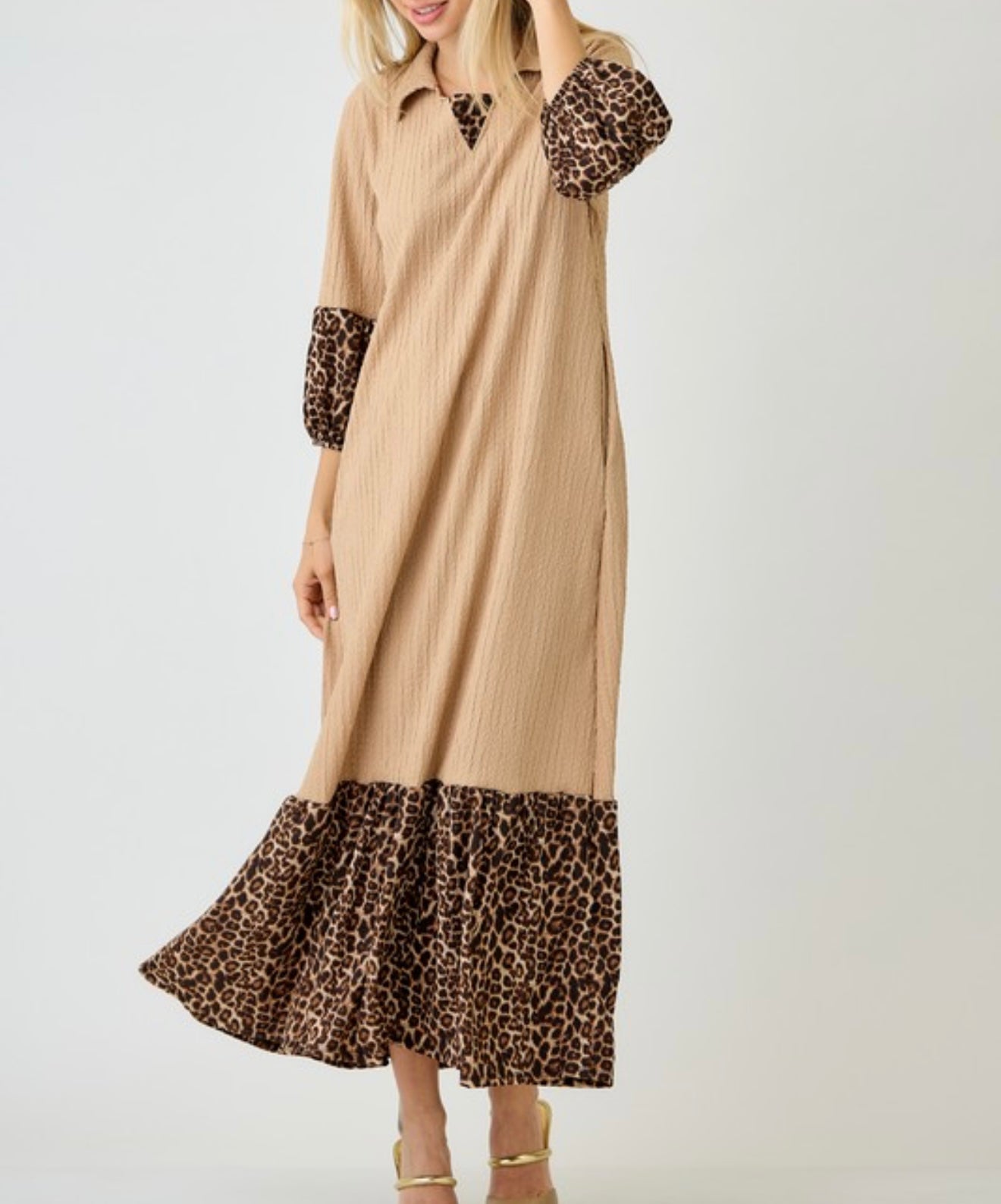Leopard Latte Luxe Dress