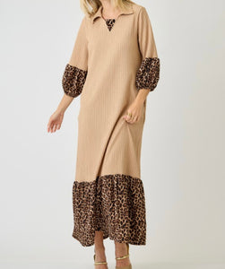 Leopard Latte Luxe Dress